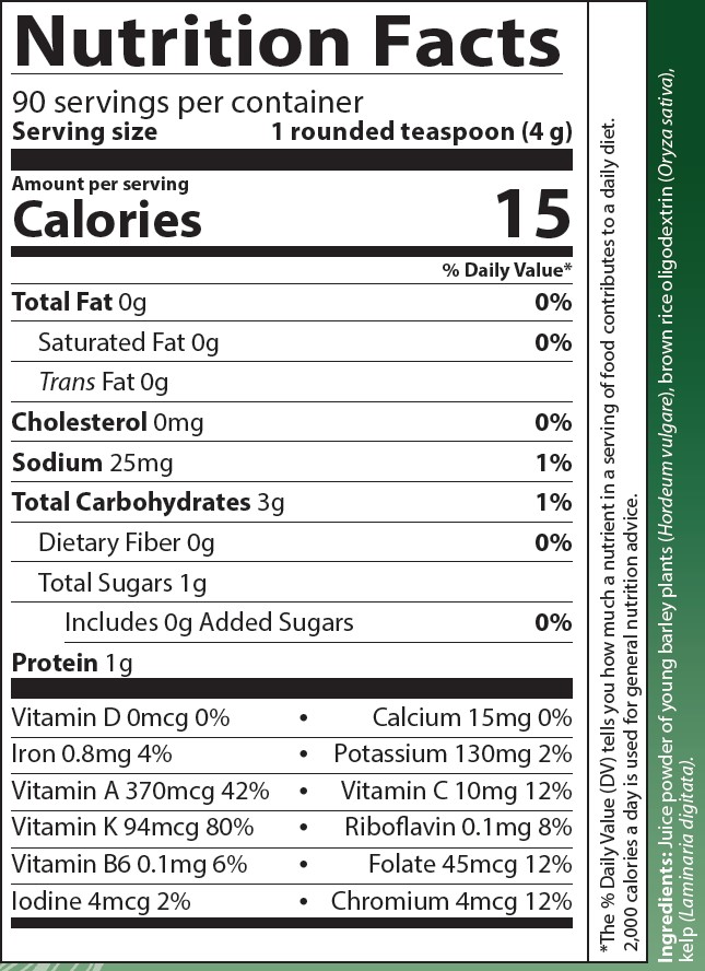 Kelp Powder Nutrition Facts Nutrition Ftempo