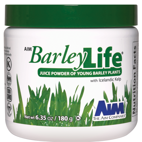 A picture of a container of AIM BarleyLife®